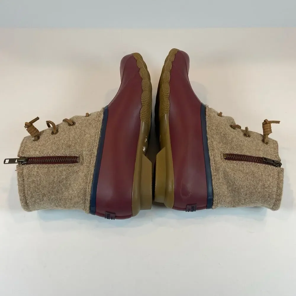 Sperry Top Sider Wool Saltwater Duck Boots Women's Size 8